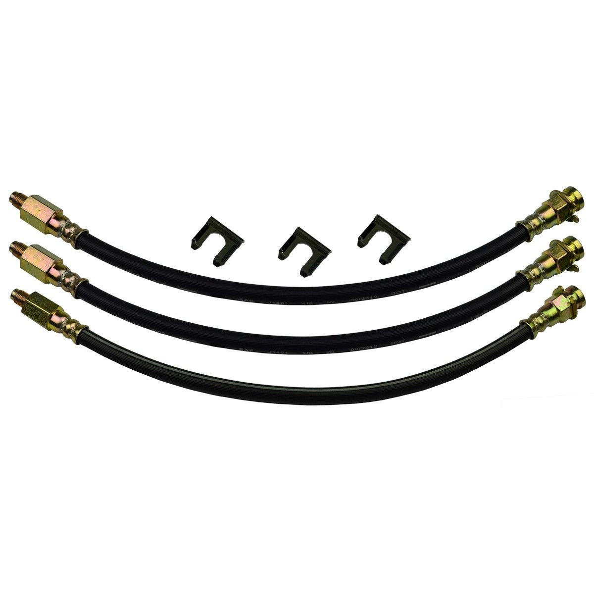 1965 Mercury Comet - Front Drum Brakes Rear Drum Hose Kit. Stock Rubber Hoses. 6pc