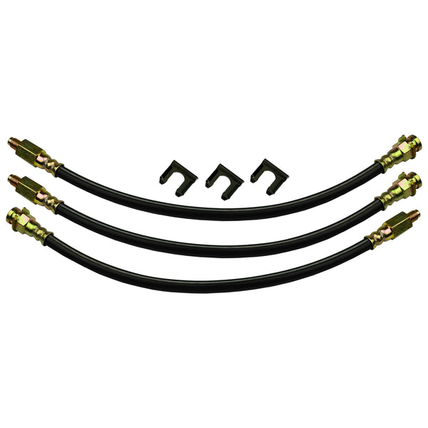 1960-64 Mercury Comet - Front Drum Brakes Rear Drum Hose Kit. Stock Rubber hoses. 6 pc