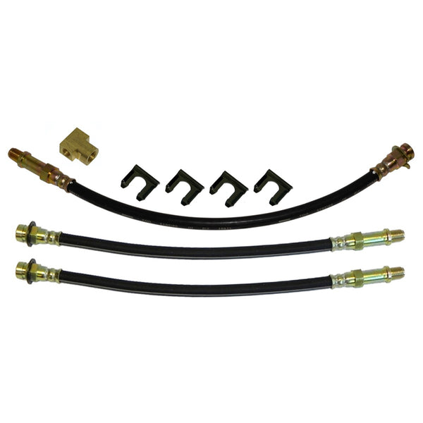 1958-63 Chevrolet Car Impala Bel Air 1959-60 El Camino Front Drum And Rear Drum 3 hose Kit 8pc