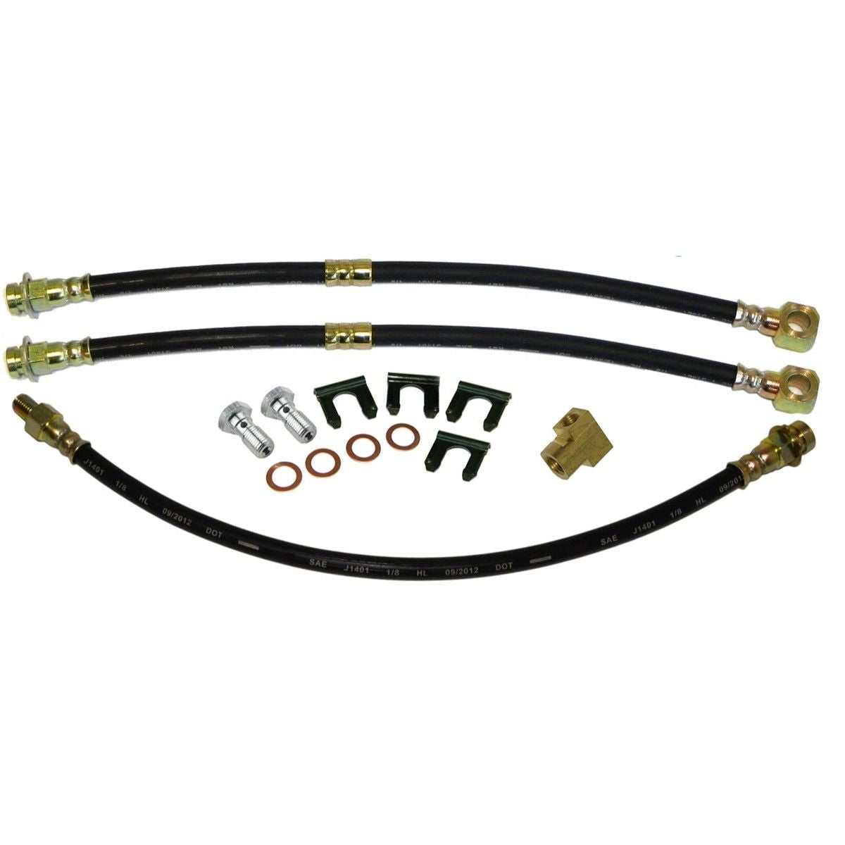 1966 Chevrolet, Impala, Caprice, Bel Air - Front Disc / Rear Drum 3 hose Kit. This is for cars with factory drum brakes. 14pc