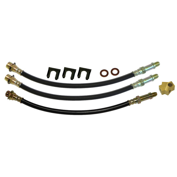 1970 Mopar B-Body Front Disc Brake 3 Hose Kit 9pc