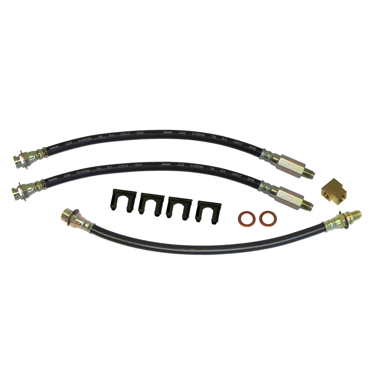 1964-65 GM A-body Cutlass / 442 - Front Drum / Rear Drum 3 hose Kit. For factory cars that have front drum brakes. 10 pc