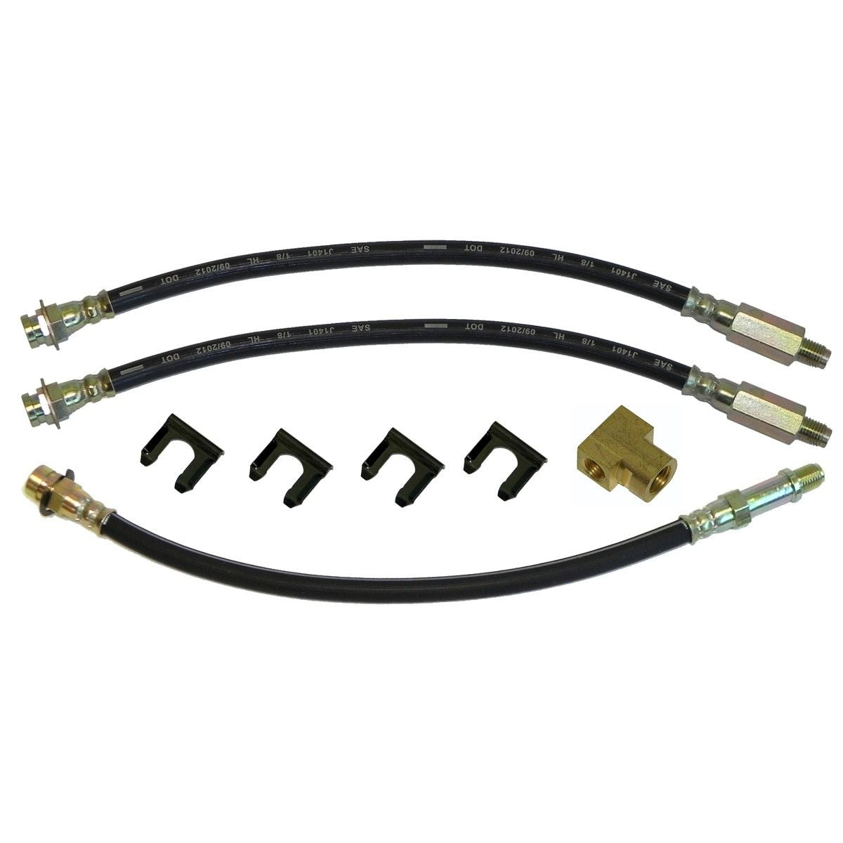 1964 Pontiac Grand Prix - Front Drum / Rear Drum 3 hose Kit. This is for cars with factory drum brakes. 8pc