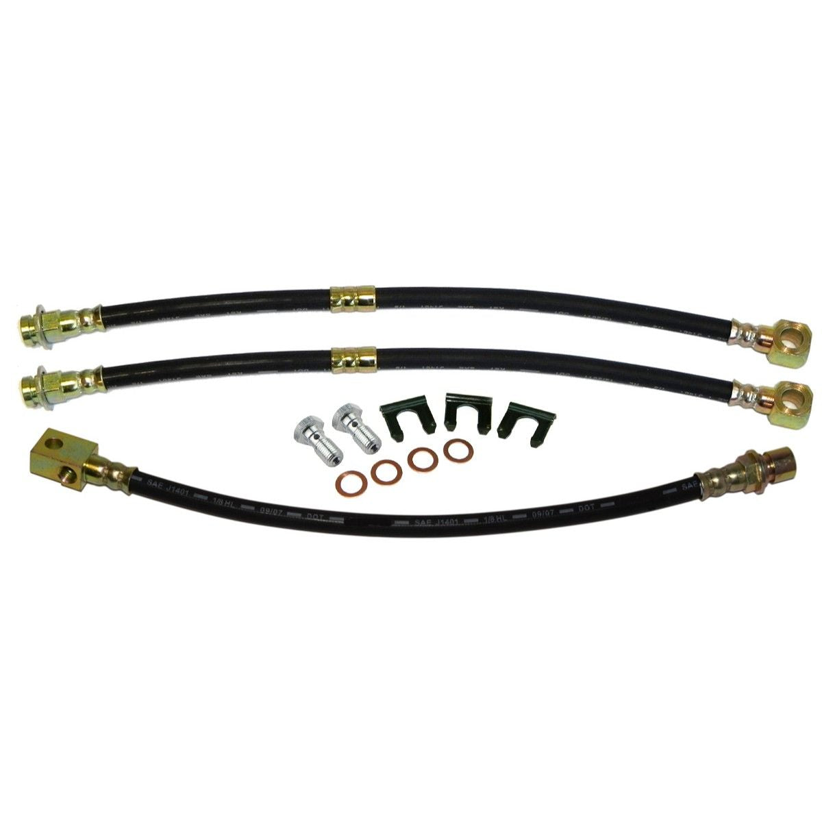 1969-70 Pontiac Catalina, Bonneville - Front Disc / Rear Drum 3 hose Kit. For cars with disc brakes. 12 pc