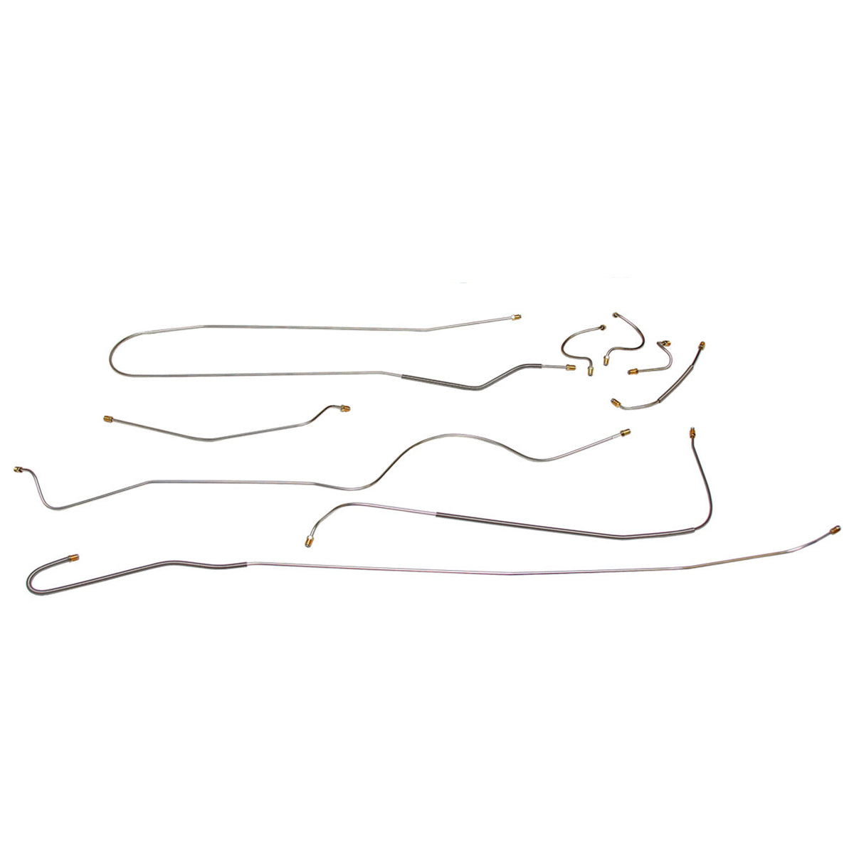 1964-65 Plymouth Barracuda/Valiant Manual Drum Brake Line Kit 6pc, OE Steel