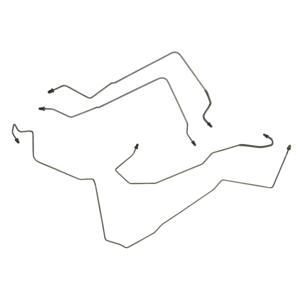 1999-05 Pontiac Grand Am SE /Rear Drum ABS (Side of ABS) Front Brake Line Kit 4pc, OE Steel