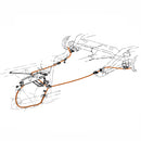 1967-68 Ford Thunderbird Rear Parking Brake Cable, Left, 1pc, OE Steel