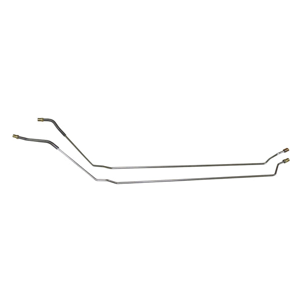 1967 Pontiac Firebird Mono Leaf Rear Axle Brake Lines 2pc, OE Steel
