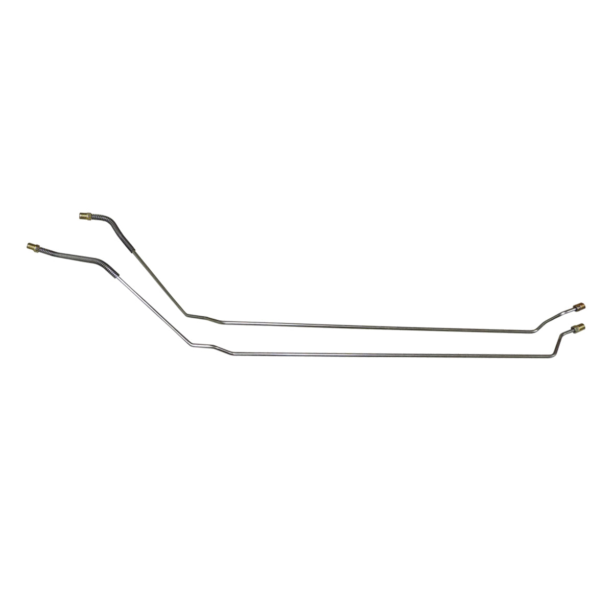 1967 Pontiac Firebird 3/16" Multi-Leaf Rear Axle Brake Lines 2pc, OE Steel