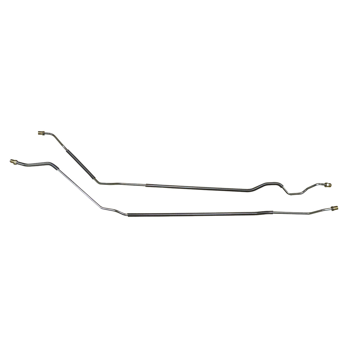 1968 Pontiac Firebird Multi Leaf 3/16" Rear Axle Brake Lines 2pc, OE Steel