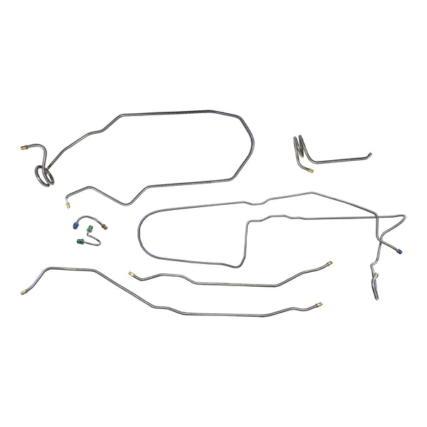 1972-73 Pontiac Firebird/TA Manual Disc Complete Brake Line Kit 7pc, OE Steel