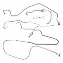 1990-92 Pontiac Firebird/TA w/Metric Fittings Power Disc/Drum Brake Line Kit 7pc, OE Steel