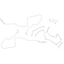 1998-02 Pontiac Firebird Four-Wheel Disc ABS and Traction Control Complete Brake Line Kit (w/Flex) 10pc, OE Steel