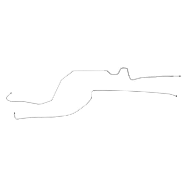 1972-74 Pontiac Firebird TA (PS Routing) 3/8" Main Fuel Lines 2pc, OE Steel