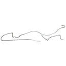 1975-77 Pontiac Firebird TA Pontiac 400CID (DS Routing) Tank to Pump 3/8" Main Fuel Lines 2pc, OE Steel