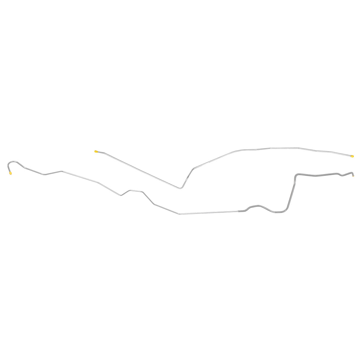 1978-79 Pontiac Firebird TA w/Oldsmobile 403CID (PS Routing) 1/4" Fuel Return Lines 2pc, OE Steel