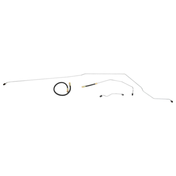 1988-92 Pontiac Firebird/TA V8 FI (DS Routing) Tank to Pump 3/8" Main Fuel Lines 3pc, OE Steel