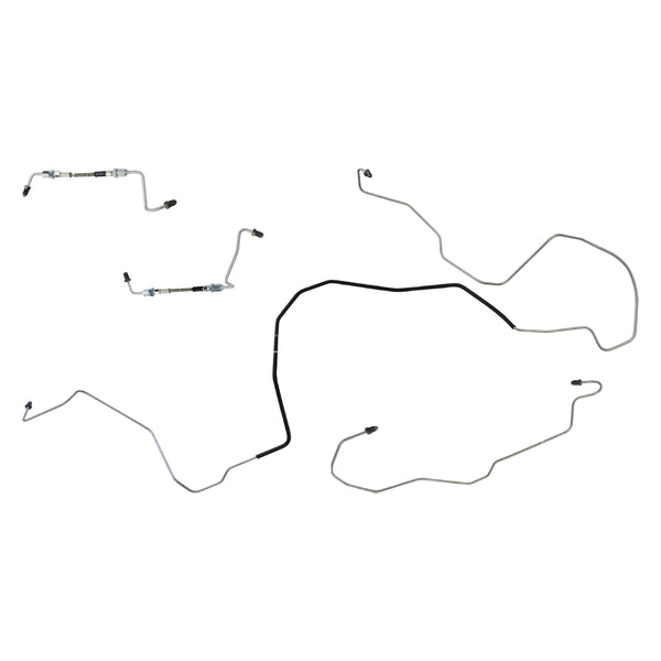 2004-08 Pontiac Grand Prix Four-Wheel Disc w/ABS Front Brake Line Kit (w/Flex) 4pc, OE Steel