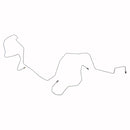 2004-08 Pontiac Grand Prix, Rear Drum, Non-ABS Right & Left Front Brake Line Kit, 2 PC OE Steel