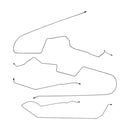 2004-08 Pontiac Grand Prix Four-Wheel Disc w/ABS Mid-Chassis Brake Line Kit (w/o Flex) 4pc, OE Steel