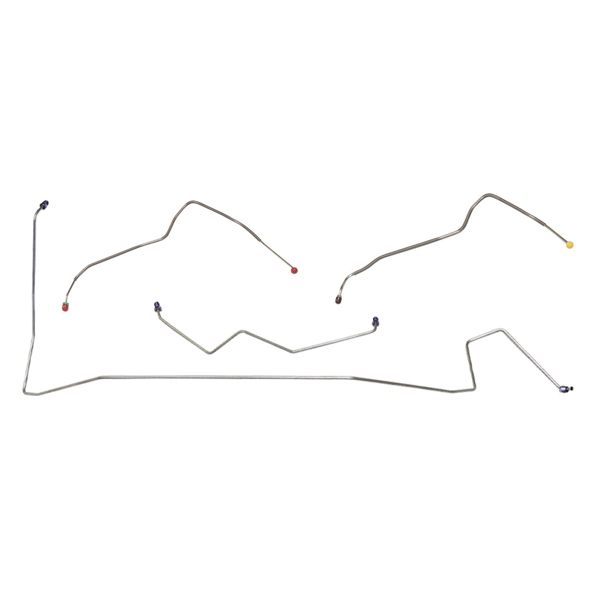 1971-72 Pontiac Grand Prix, Power Disc, Front Brake Line Kit, 4pc, OE Steel