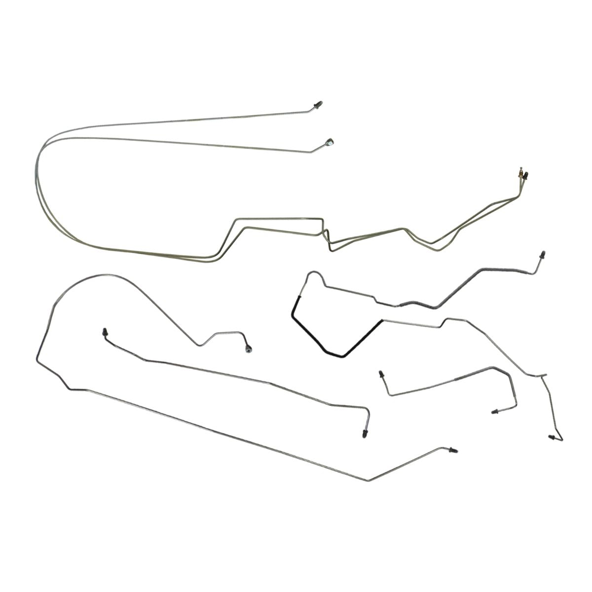 1997-03 Pontiac Grand Prix Four-Wheel Disc w/o ABS Complete Brake Line Kit 6pc, OE Steel