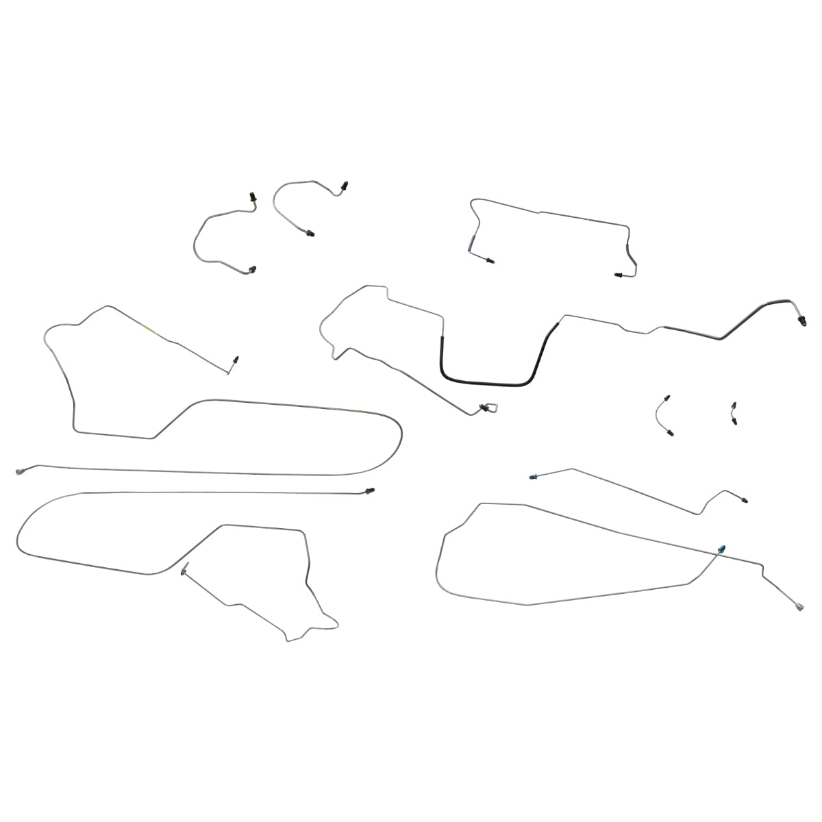 1997-03 Pontiac Grand Prix Four-Wheel Disc w/ABS Complete Brake Line Kit (w/o Flex) 10pc, OE Steel