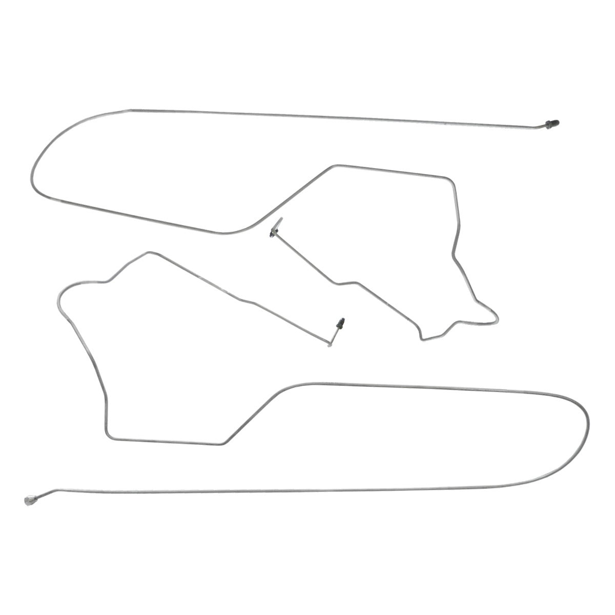 1997-2003 Pontiac Grand Prix, 4 Wheel Disc, With ABS & NON-FLEX - Front to Rear Brake Lines - 2pc - OE Steel