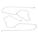 1997-2003 Pontiac Grand Prix, 4 Wheel Disc, With ABS & NON-FLEX - Front to Rear Brake Lines - 2pc - OE Steel