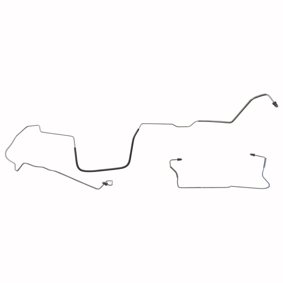 1997-03 Pontiac Grand Prix Four-Wheel Disc w/ABS 3/16" Right & Left Front Brake Lines (w/o Flex) 2pc, OE Steel