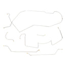 1965 Pontiac GTO Tempest LeMans Complete Manual Drum Brake Line Kit 6pc, V8, HDT, Side Port M/C (Less Common), OE Steel