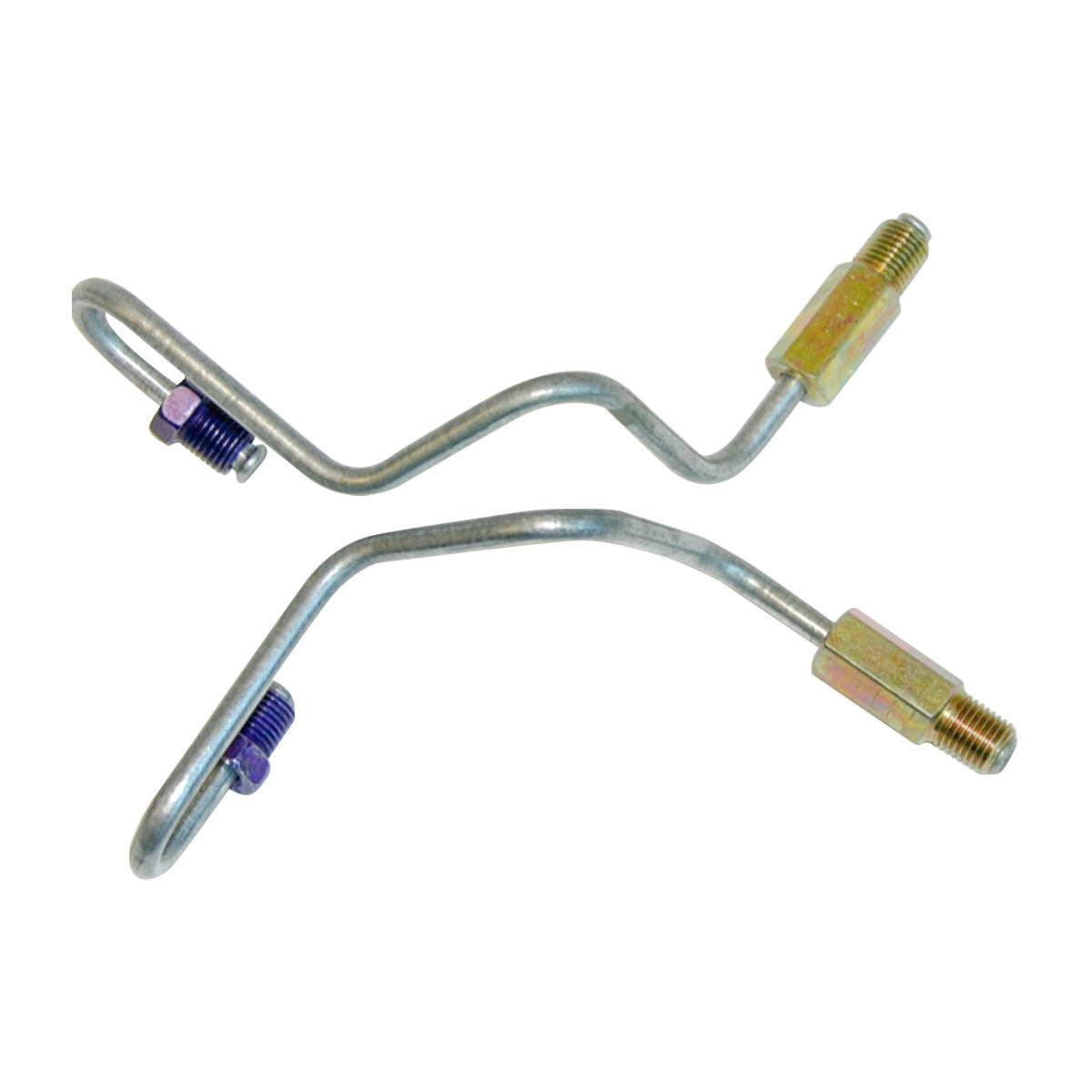 1969-72 Pontiac GTO Tempest LeMans Front Drum Brake Lines 2pc, OE Steel