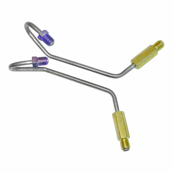 1968 Pontiac GTO, LeMans, Tempest Front Drum Brake Wheel Lines 2pc, OE Steel