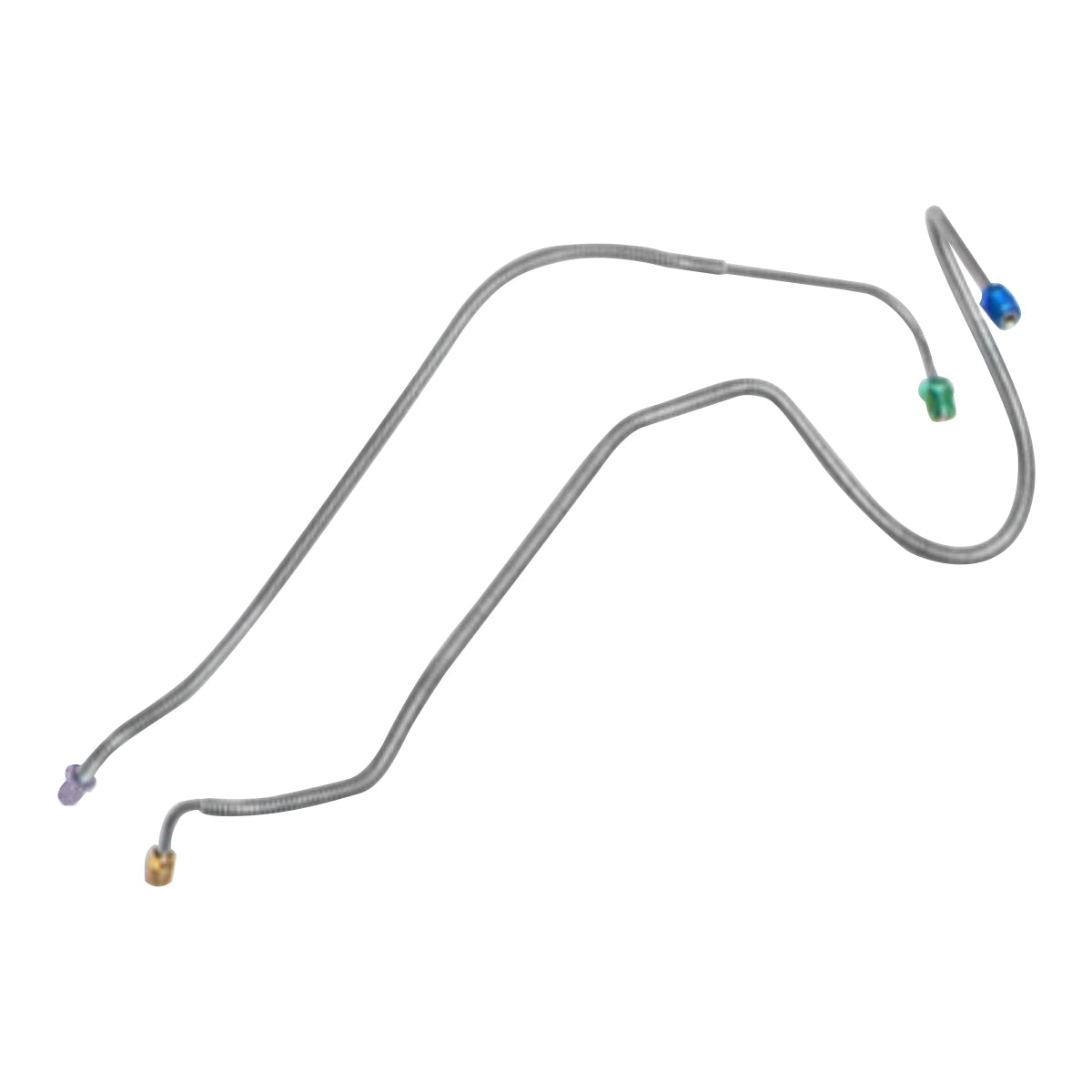 1971-72 Pontiac/Buick/Oldsmobile A-Body Manual Disc 3/16", 1/4" M/C Brake Lines 2pc, OE Steel