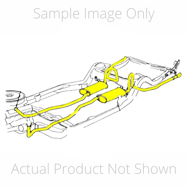 1968 Pontiac GTO Lemans Standard Manifold, Automatic Trans Stock Exhaust Kit - 2"
