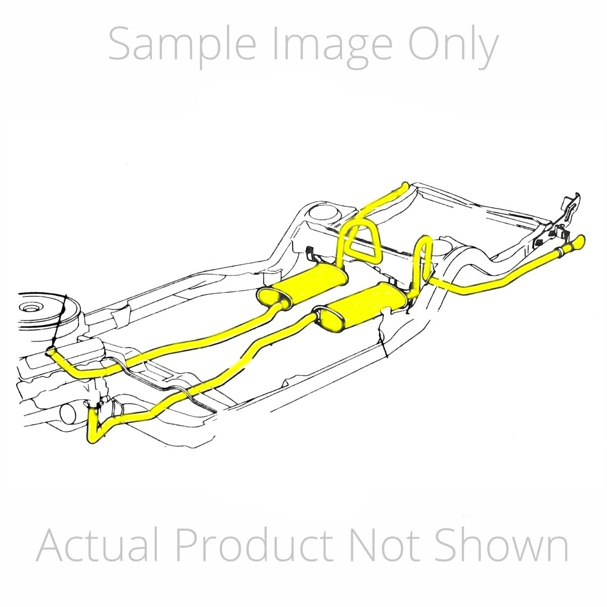1968-69 Pontiac GTO Ram Air 2-1/2" head Pipes Reduced to 2-1/4", With Flanges