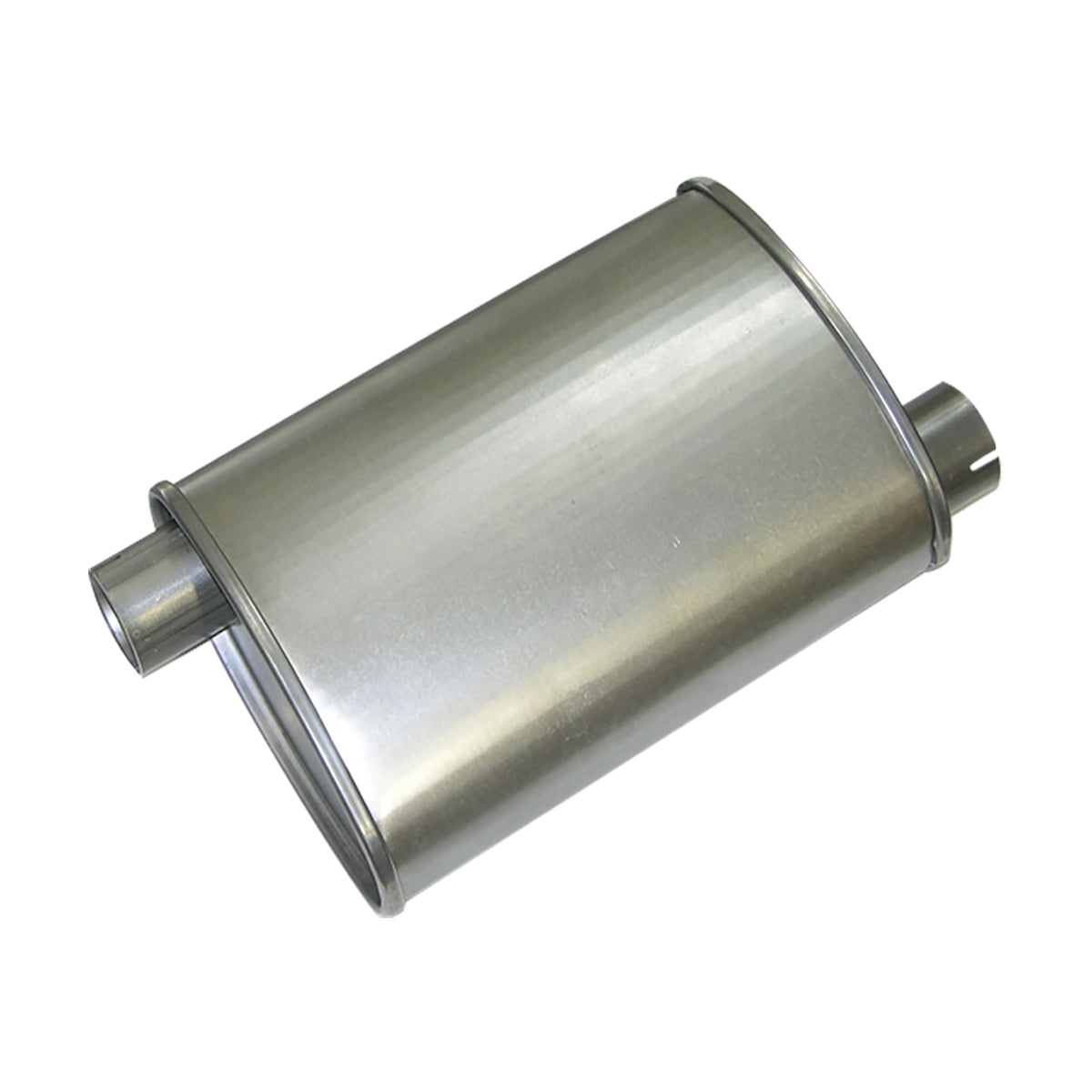 1969 Pontiac GTO 17" Oversized Offset Muffler 2-1/4" Inlet, 2-1/4" Outlet, Left Side 1pc