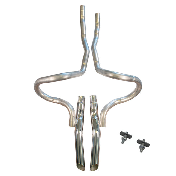 1973 GTO,1973-77 Grand Am 2" Tail Pipes With Stainless Tip - Stock