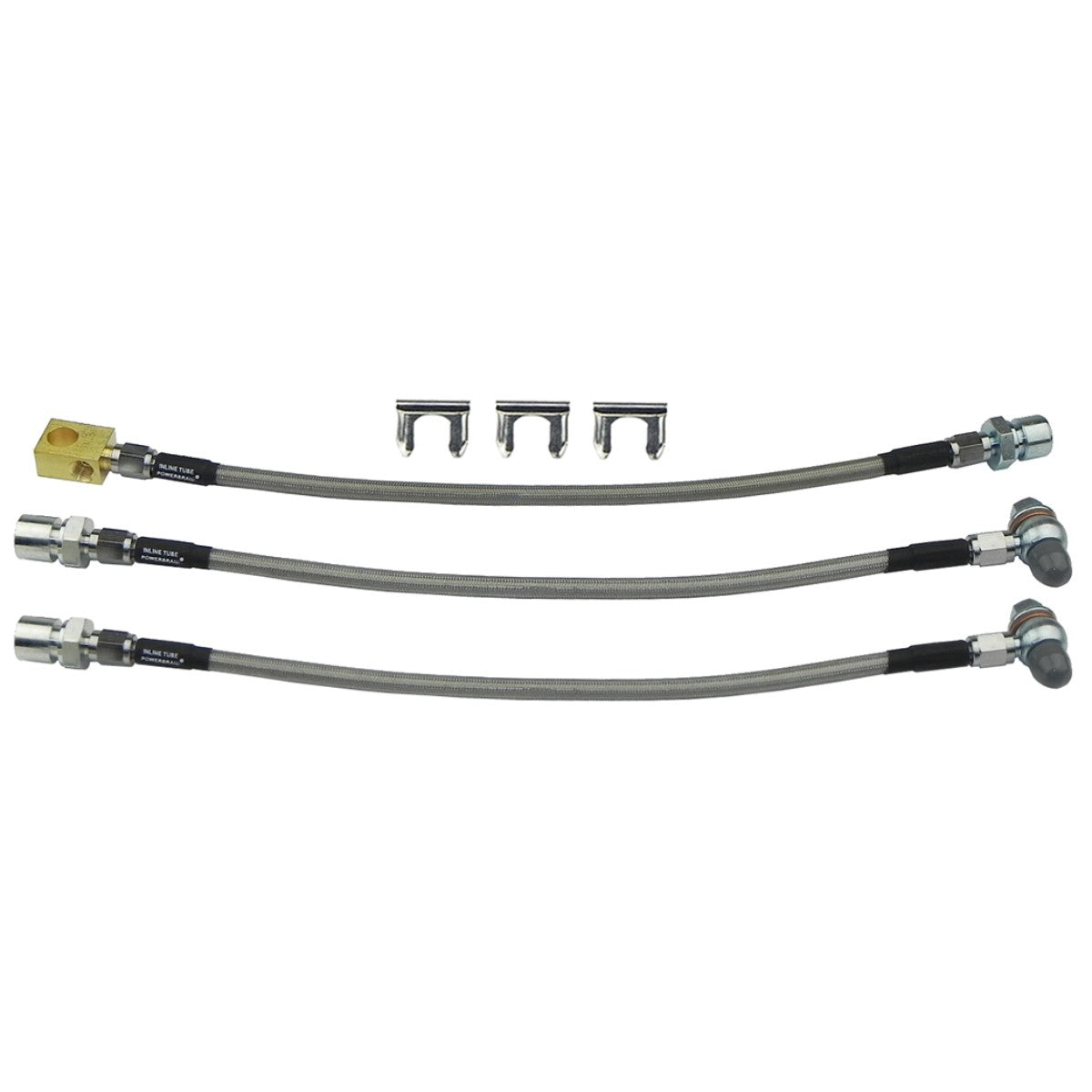 1969-72 Pontiac A-Body 3 Hose Kit Disc Brakes 6pc, Stainless