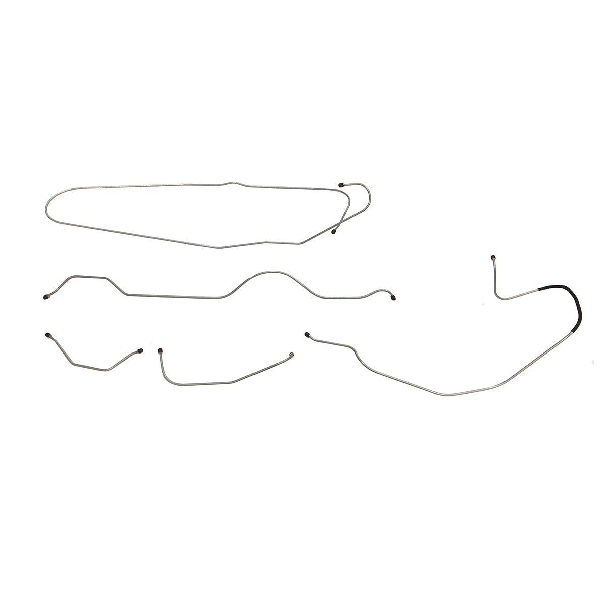1949-52 Pontiac Streamliner Chieftain 120" WB Manual Drum Brake Line Kit 5pc, OE Steel