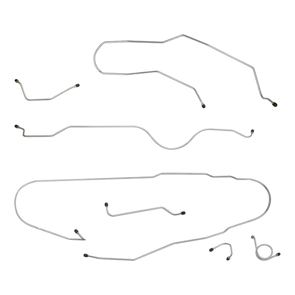 1957 Pontiac Star Chief 124" WB Manual Drum Brake Line Kit 6pc OE Steel
