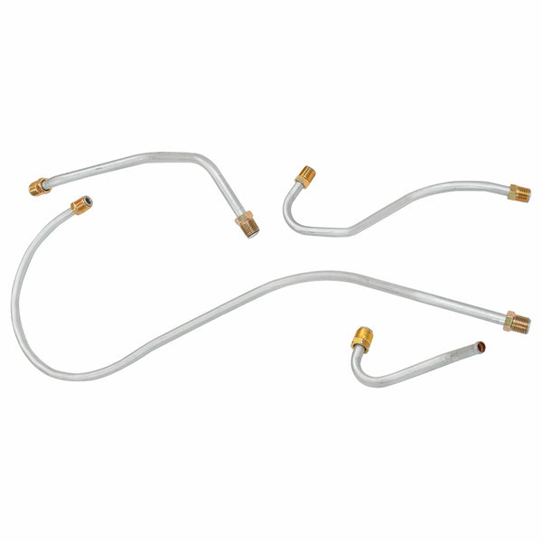 1963 Pontiac 389CID Tri-Power 3/8", 5/16" Carb Fuel Lines 4pc, Aluminum