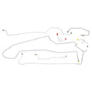 1972 Plymouth Satellite Roadrunner GTX 1pc F to R Power Disc Brake Line Kit 7pc, OE Steel