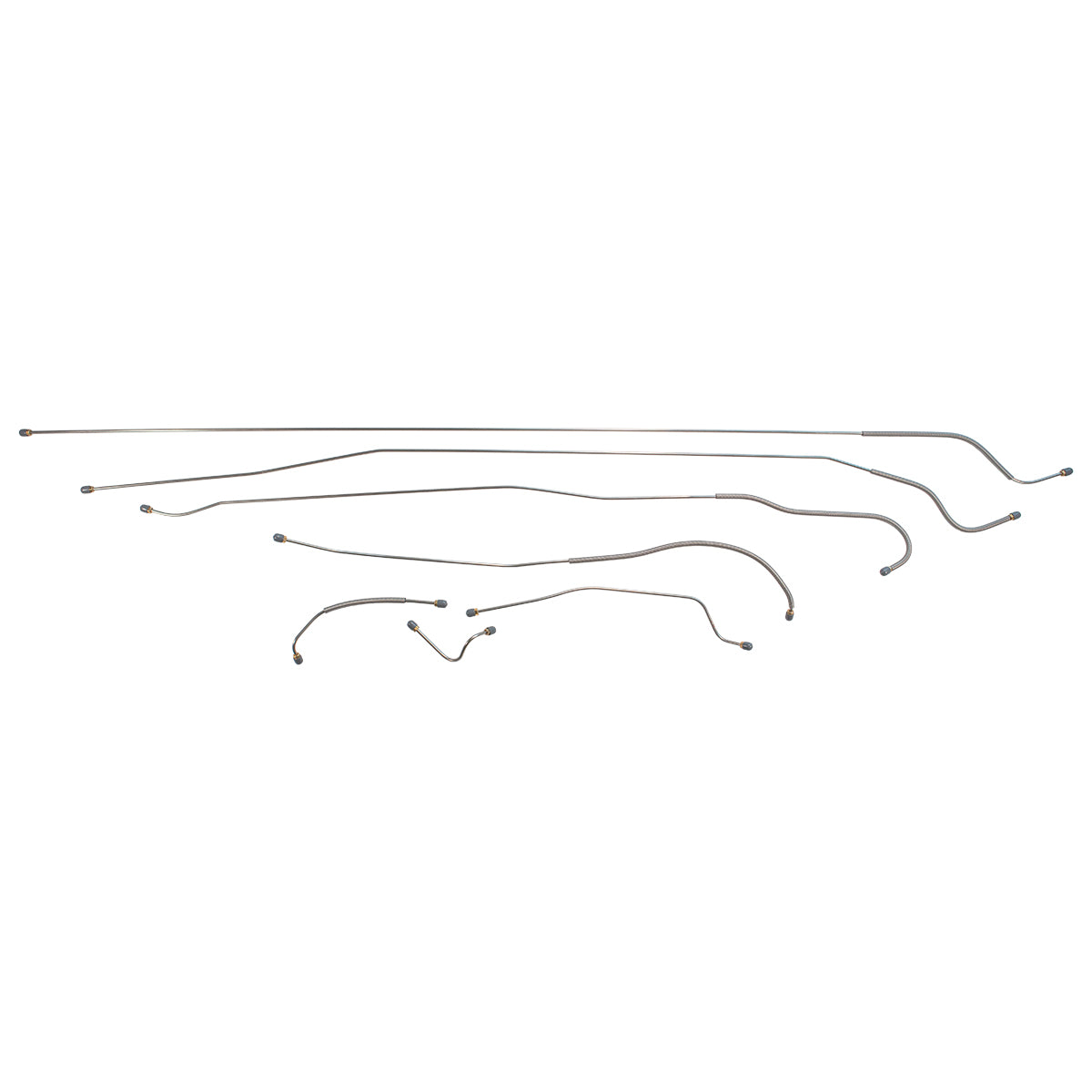 1951-52 Plymouth Cambridge/Cranbrook Manual Drum Brake Line Kit, OE Steel