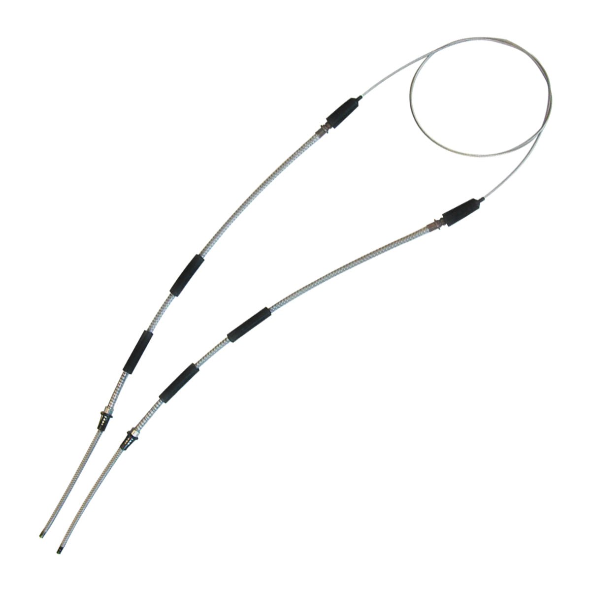 1955-57 Chevrolet Full Size Car Rear Parking Brake Cable (1 Unit w/2 Ends), OE Steel