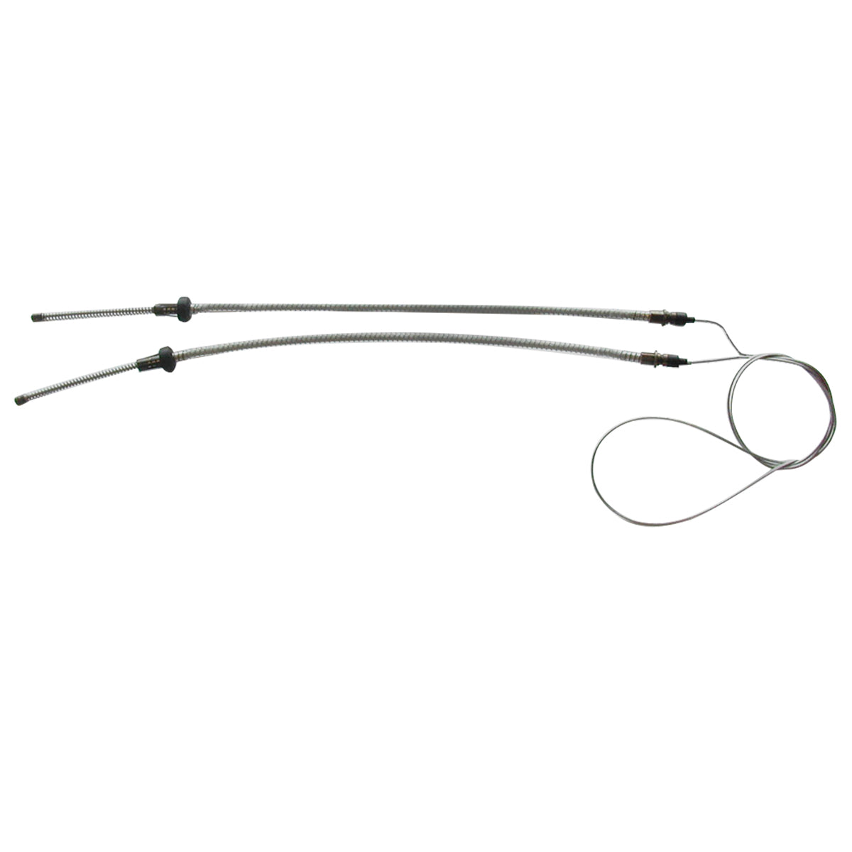 1955-57 Ford Thunderbird Rear Parking Brake Cable, 1 Loop for both Rear, OE Steel