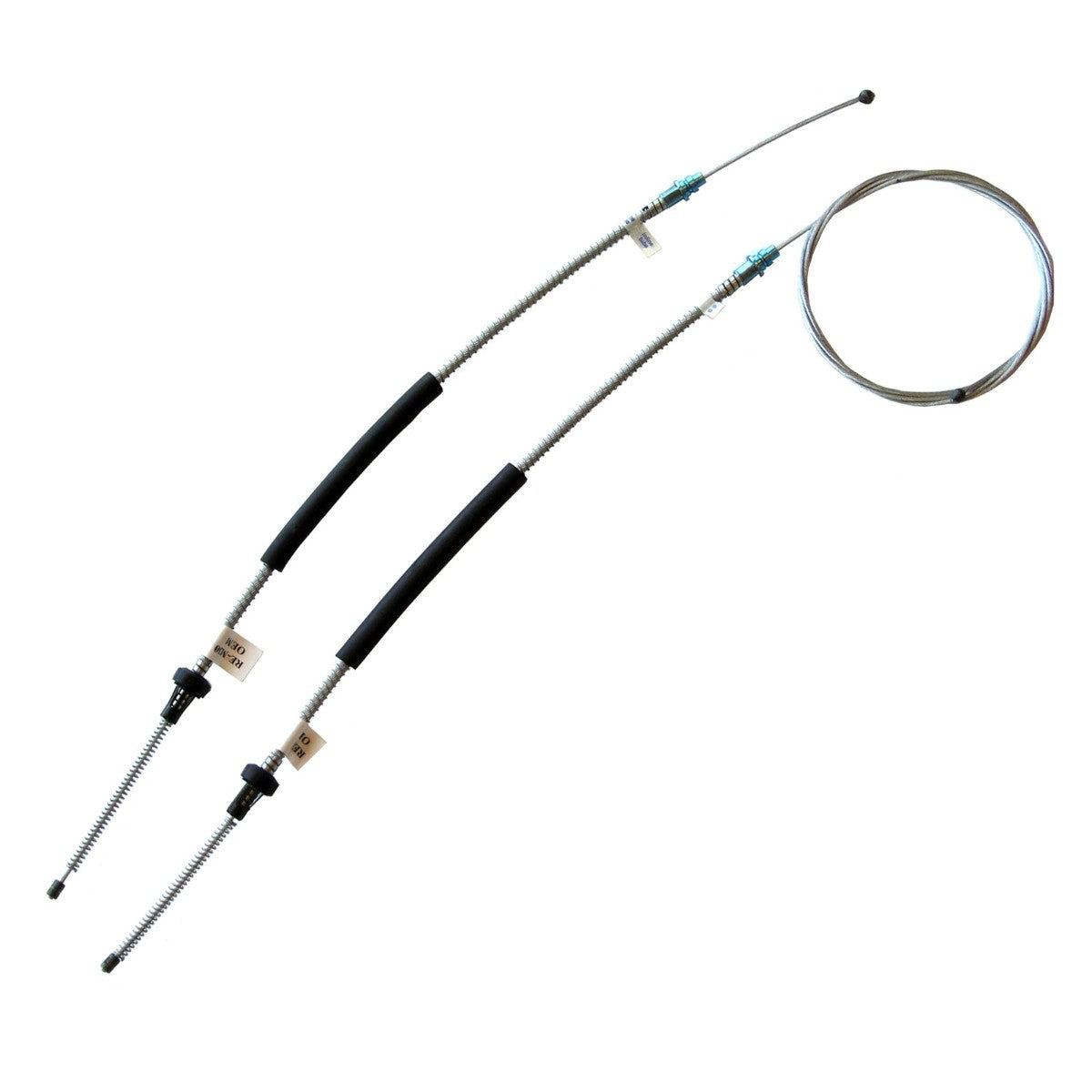 Ford Brake Cables 1968 Ford Mustang Rear Parking Brake Cable Pair - One Long, One Short Inner, OE Steel