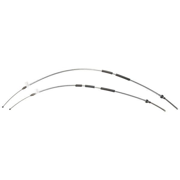 1970 Ford F-100 2wd Long Bed Rear Parking Brake Cable Pair, OE Steel