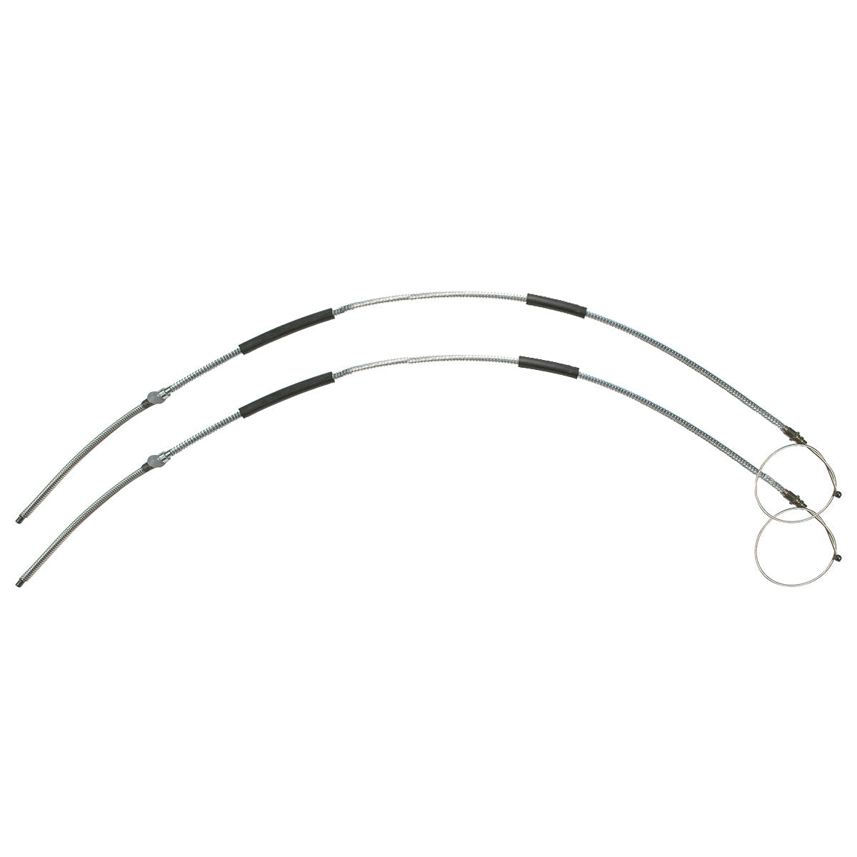 1982 Ford F-250 4wd Long Bed Rear Parking Brake Cables 2pc, OE Steel