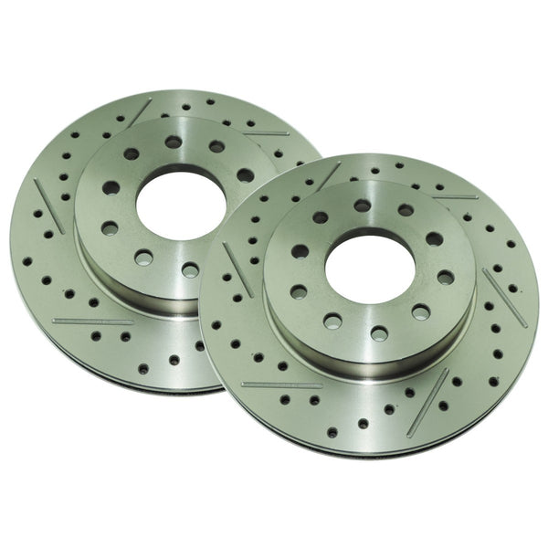 1964-72 GM A-Body 1967-81 F-Body 78-88 G-Body Rear Disc Conversion Rotor Cross Drilled And Slotted 2pc